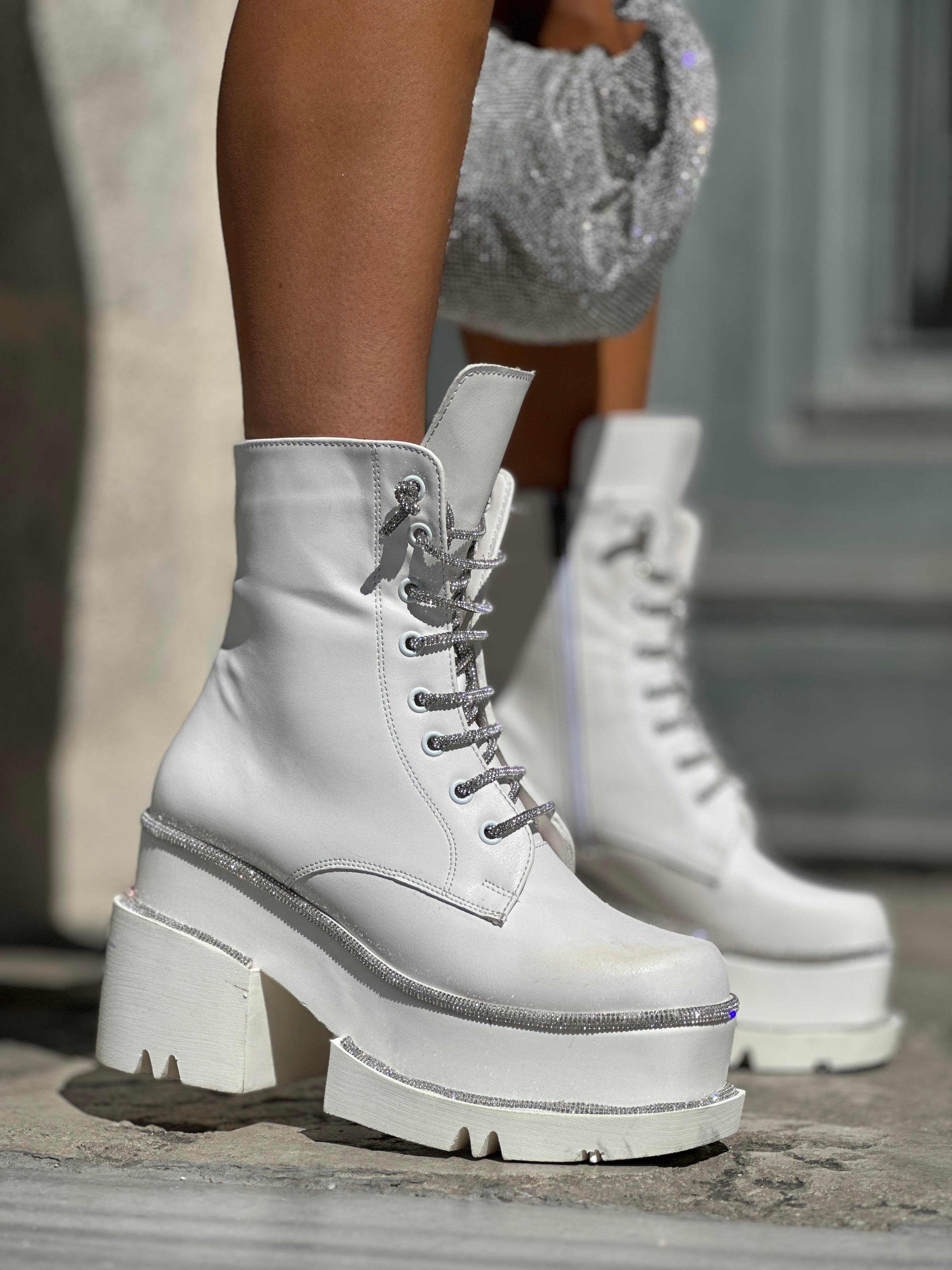 Jerry Özel Tasarım Bot Beyaz - ANKLE BOOTS