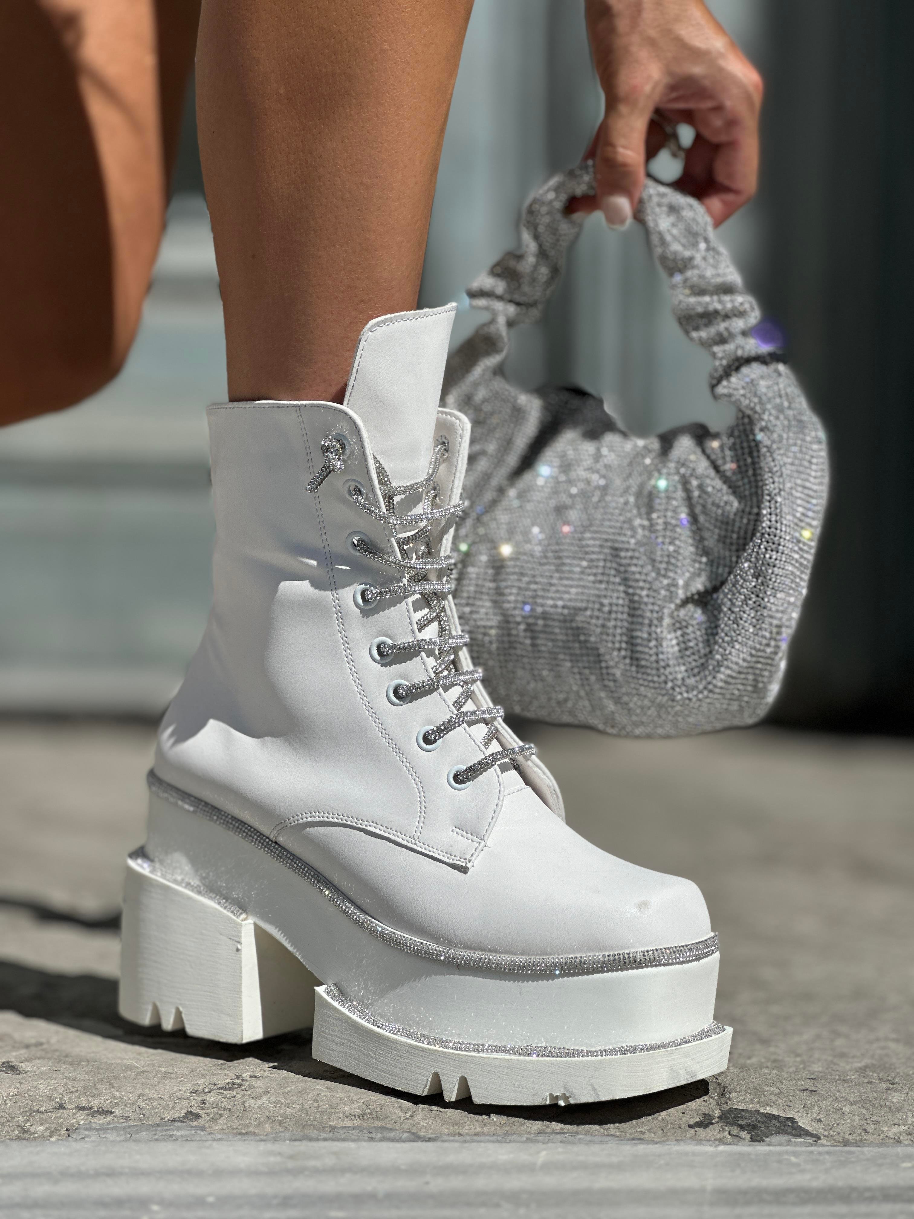 Jerry Özel Tasarım Bot Beyaz - ANKLE BOOTS