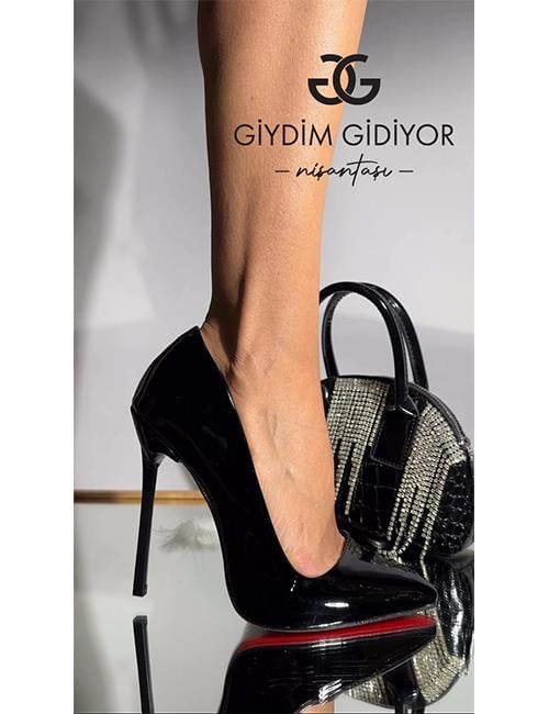 Jewellery Stiletto Siyah - KADIN AYAKKABI