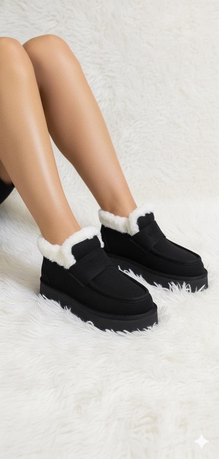 Jingel Bot Siyah - Düz Bot