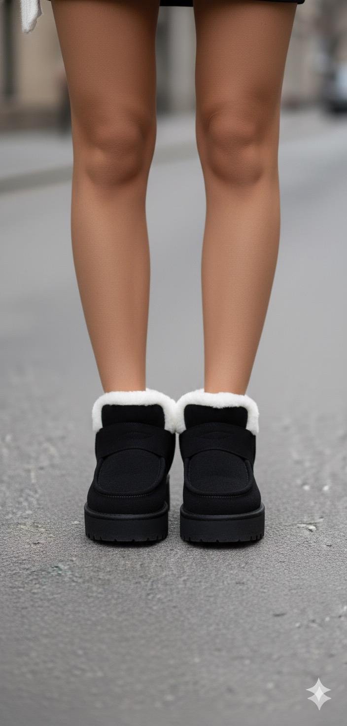 Jingel Bot Siyah - Düz Bot