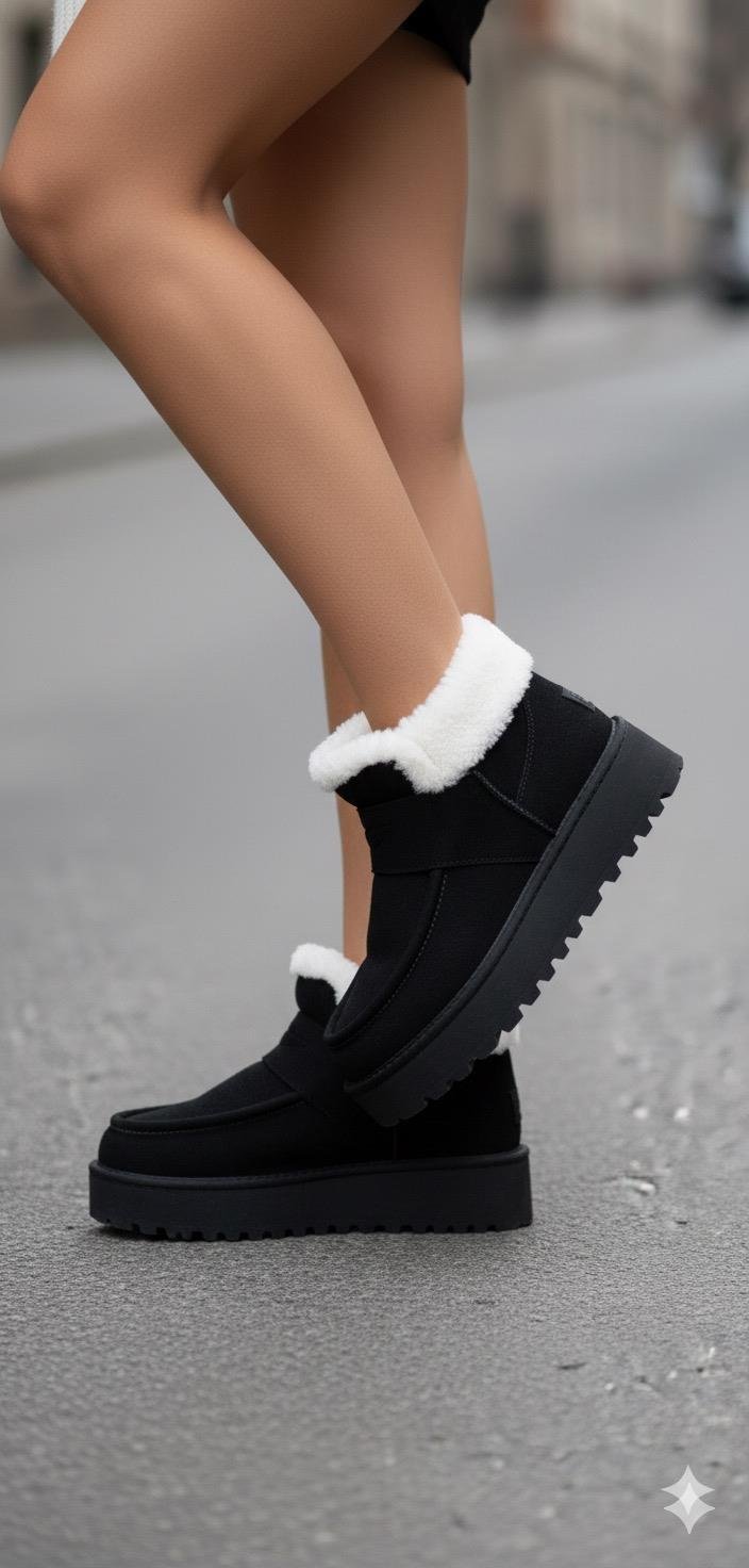 Jingel Bot Siyah - Düz Bot