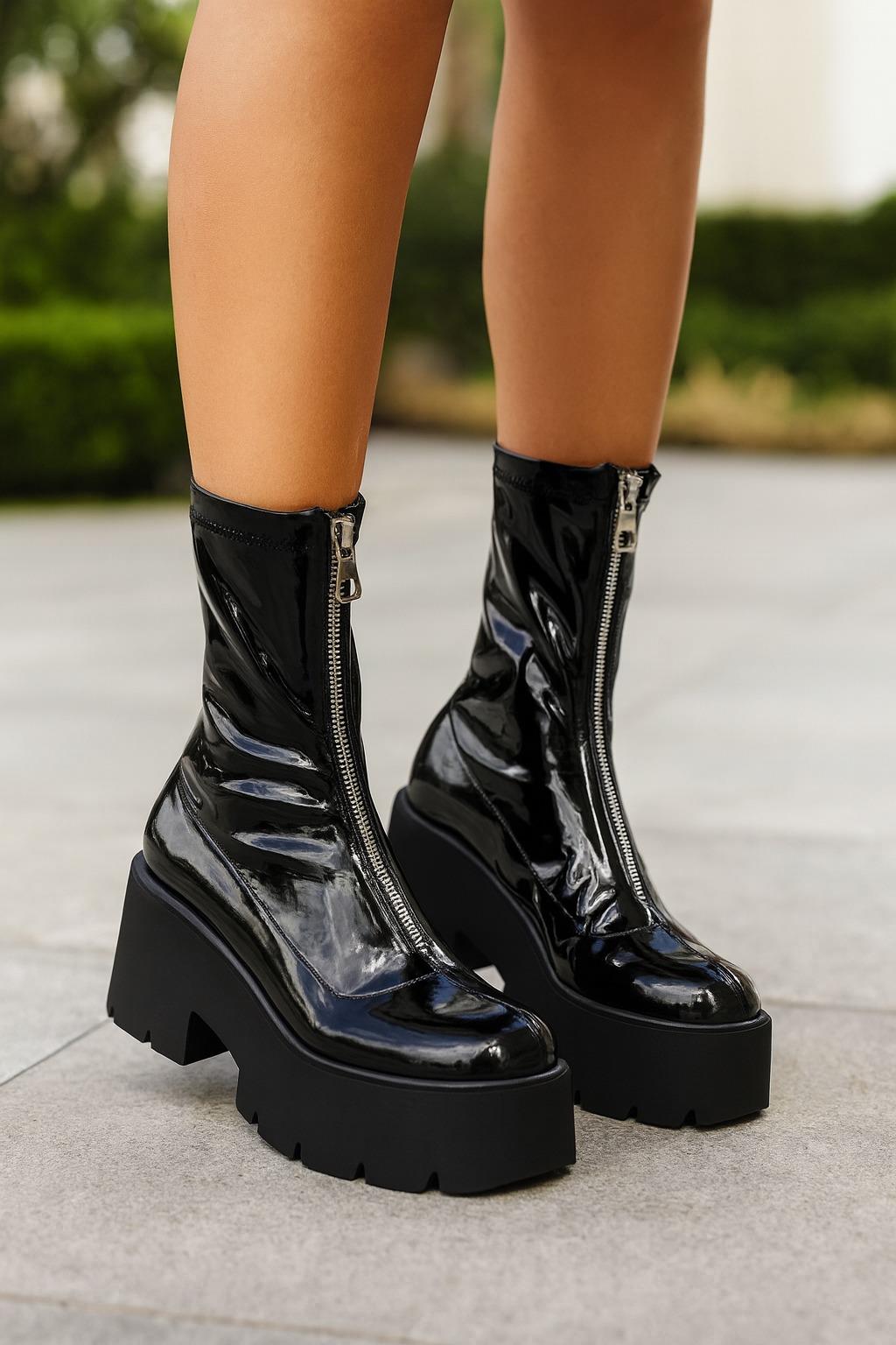 Josmo Rugan Bot Siyah - Topuklu Bot