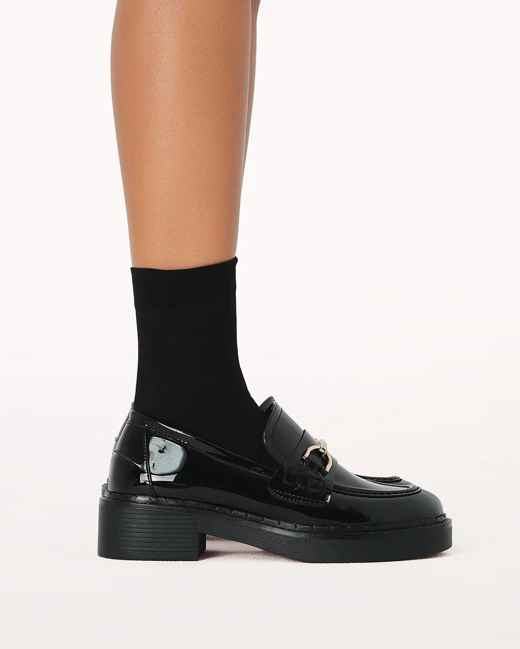 July Rugan Loafer Siyah - KADIN AYAKKABI
