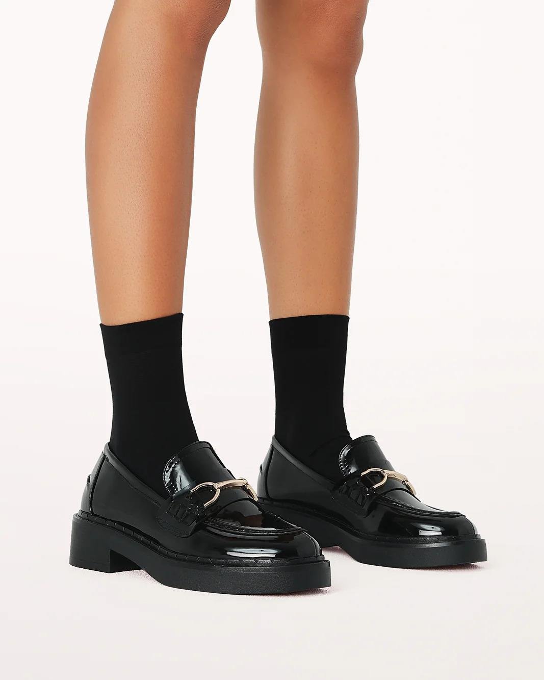July Rugan Loafer Siyah - KADIN AYAKKABI