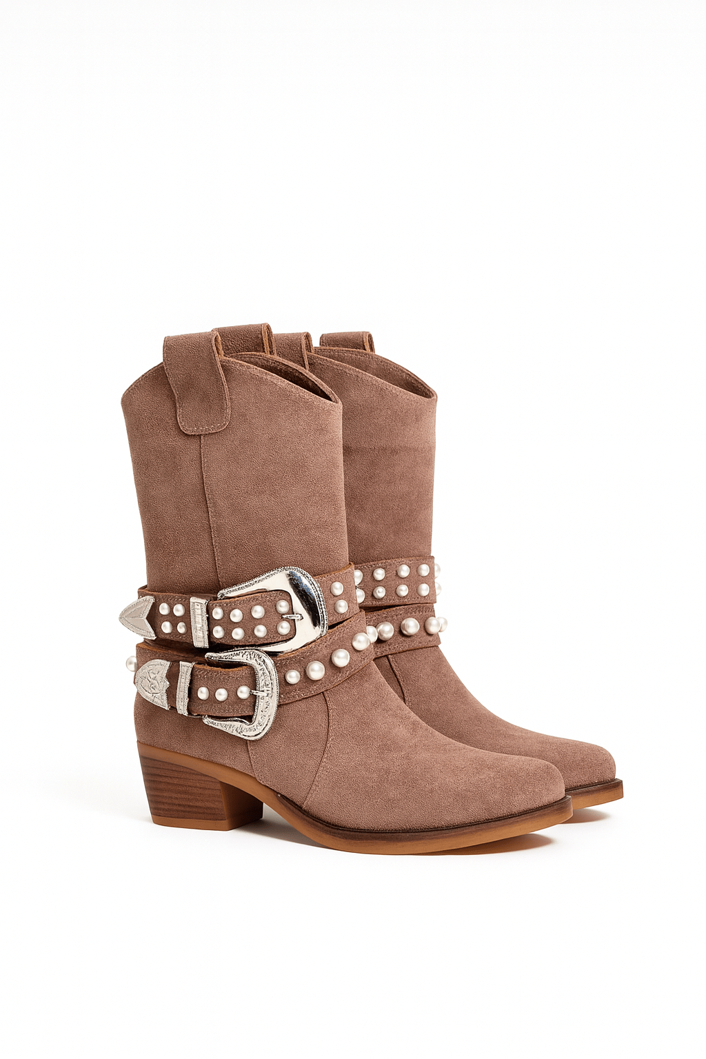 Koly Hakiki Süet Deri Bot Bej - Bot