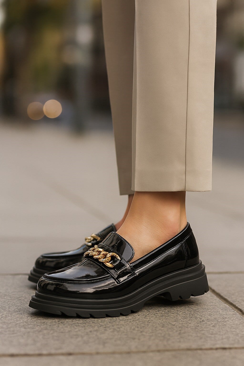 Komme Rugan Loafer Siyah - Loafer