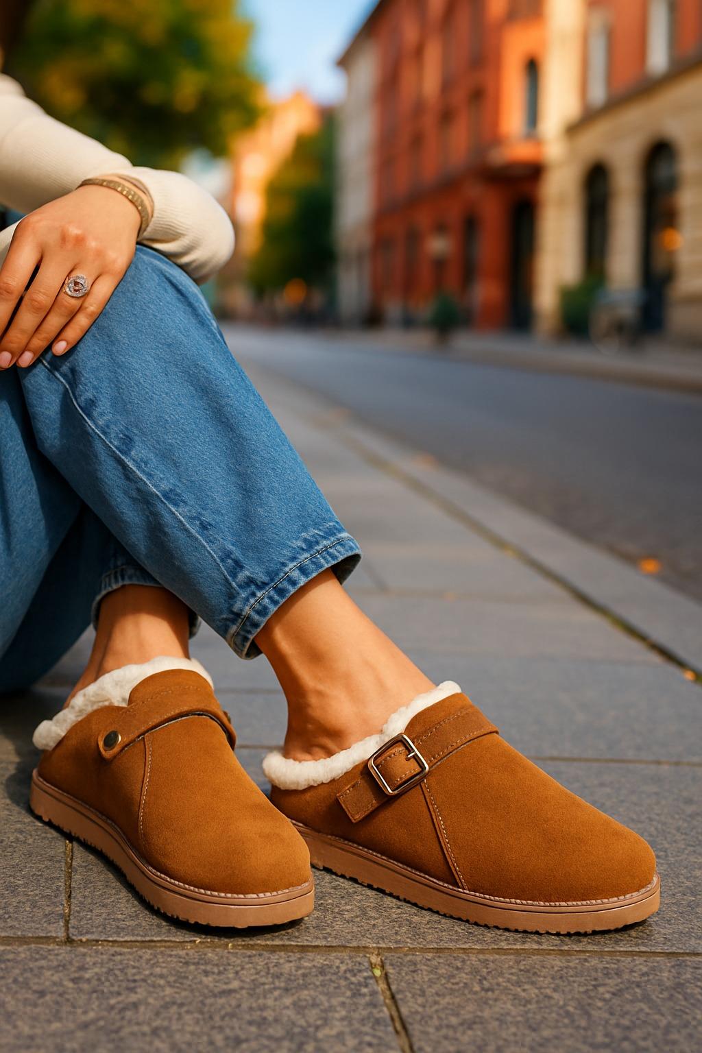 Lafami Süet Terlik Taba - 