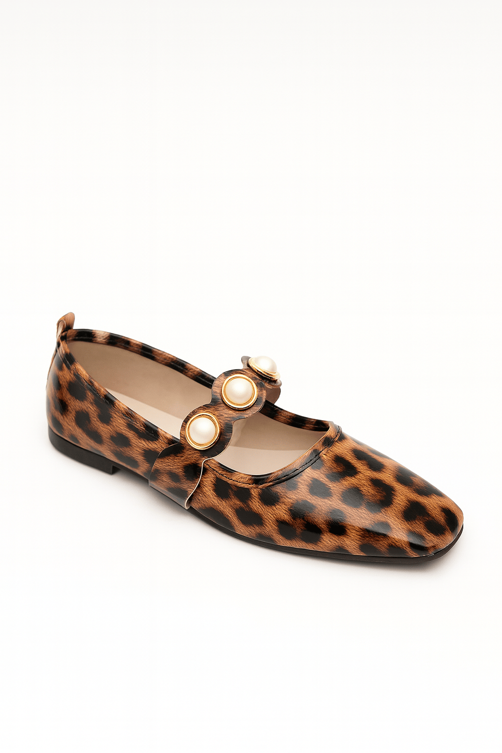Lala İnci Rugan Babet Leopar - WOMAN SHOES