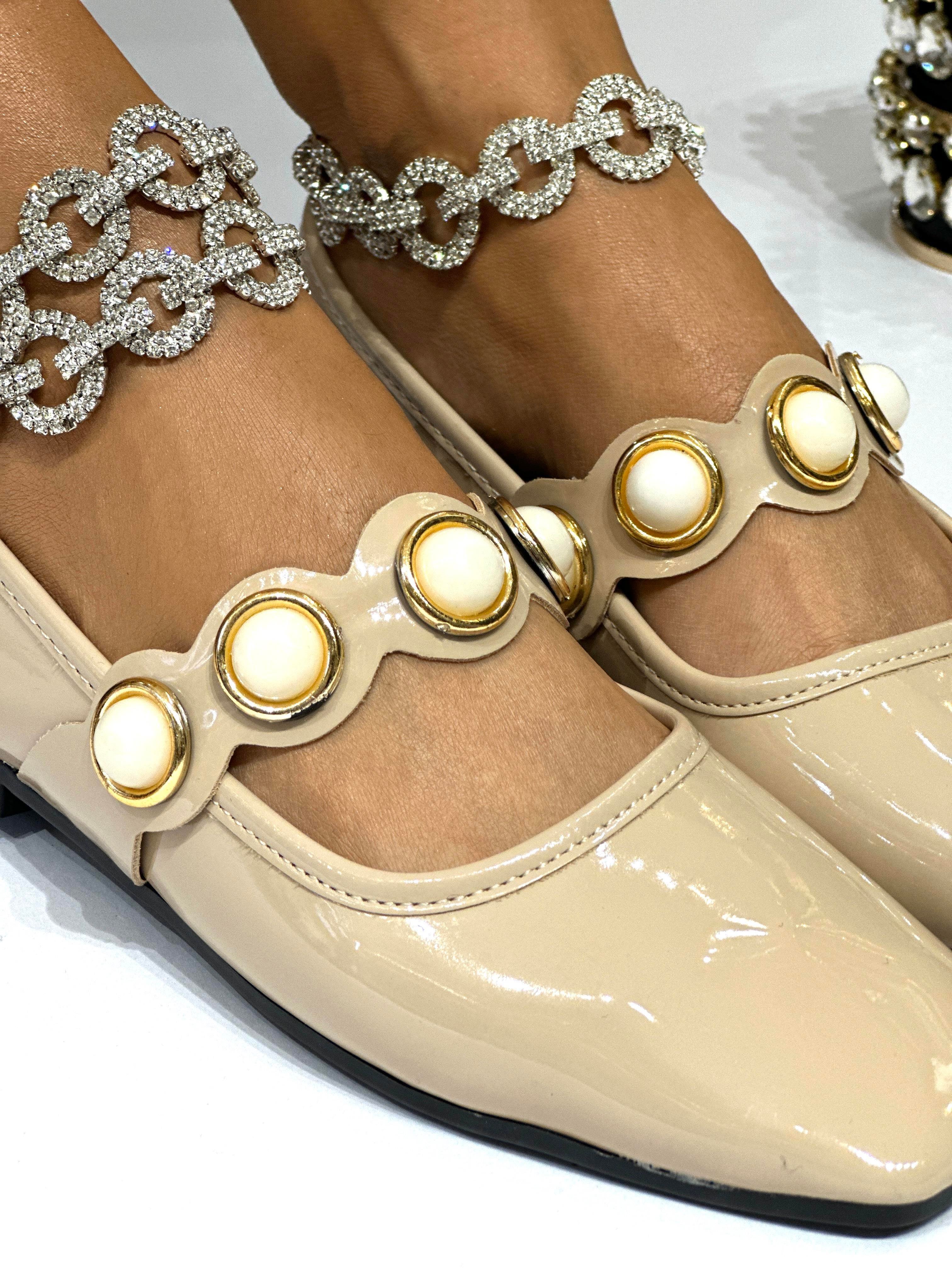 Lala İnci Rugan Babet Nude - WOMAN SHOES