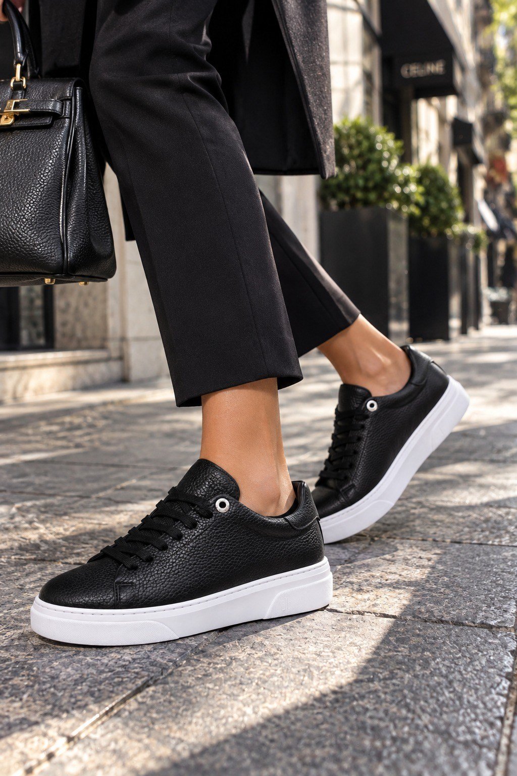 Leather Hakiki Deri Spor Ayakkabı Siyah - Spor Ayakkabı