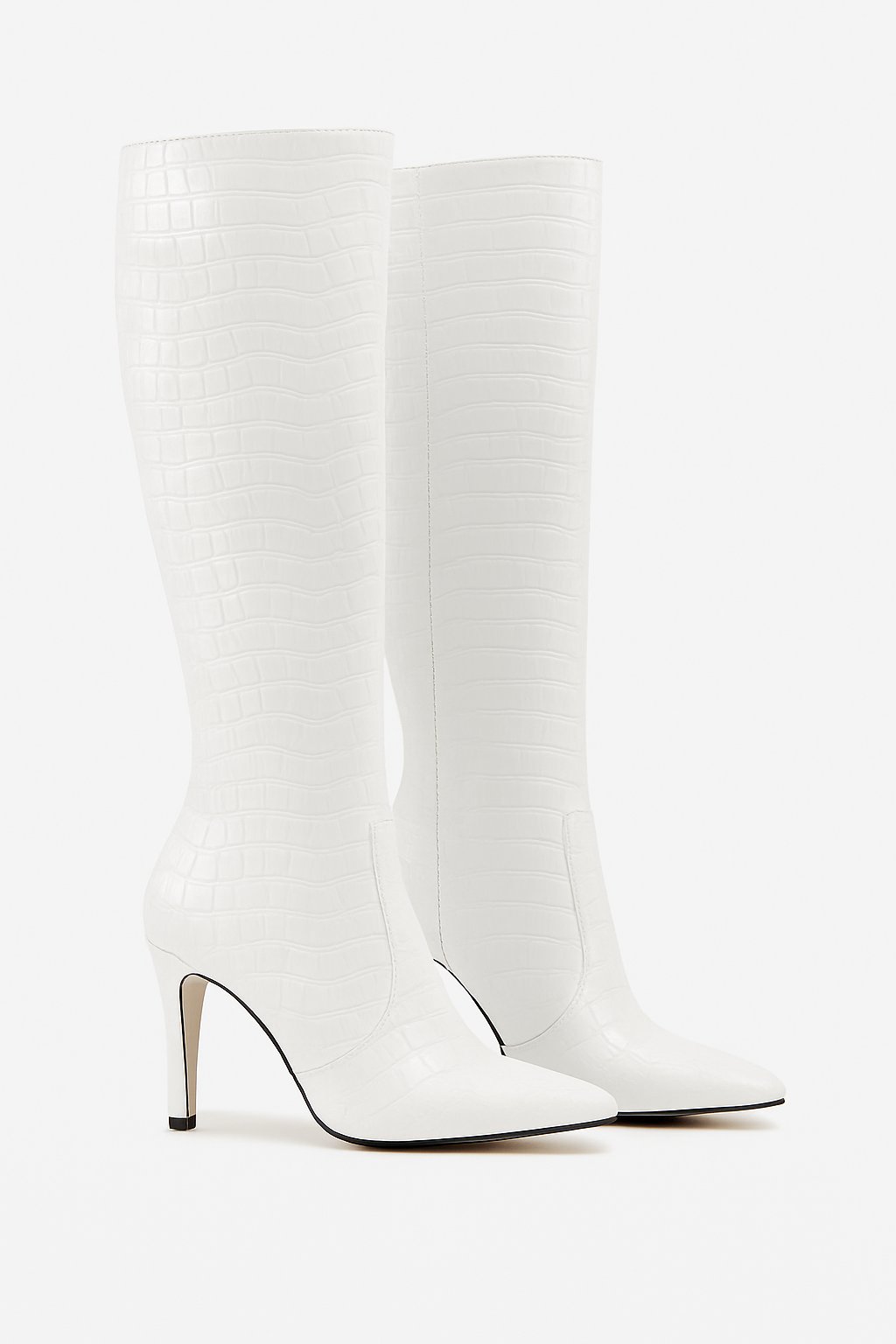 Leona Çizme Beyaz - Topuklu Çizme