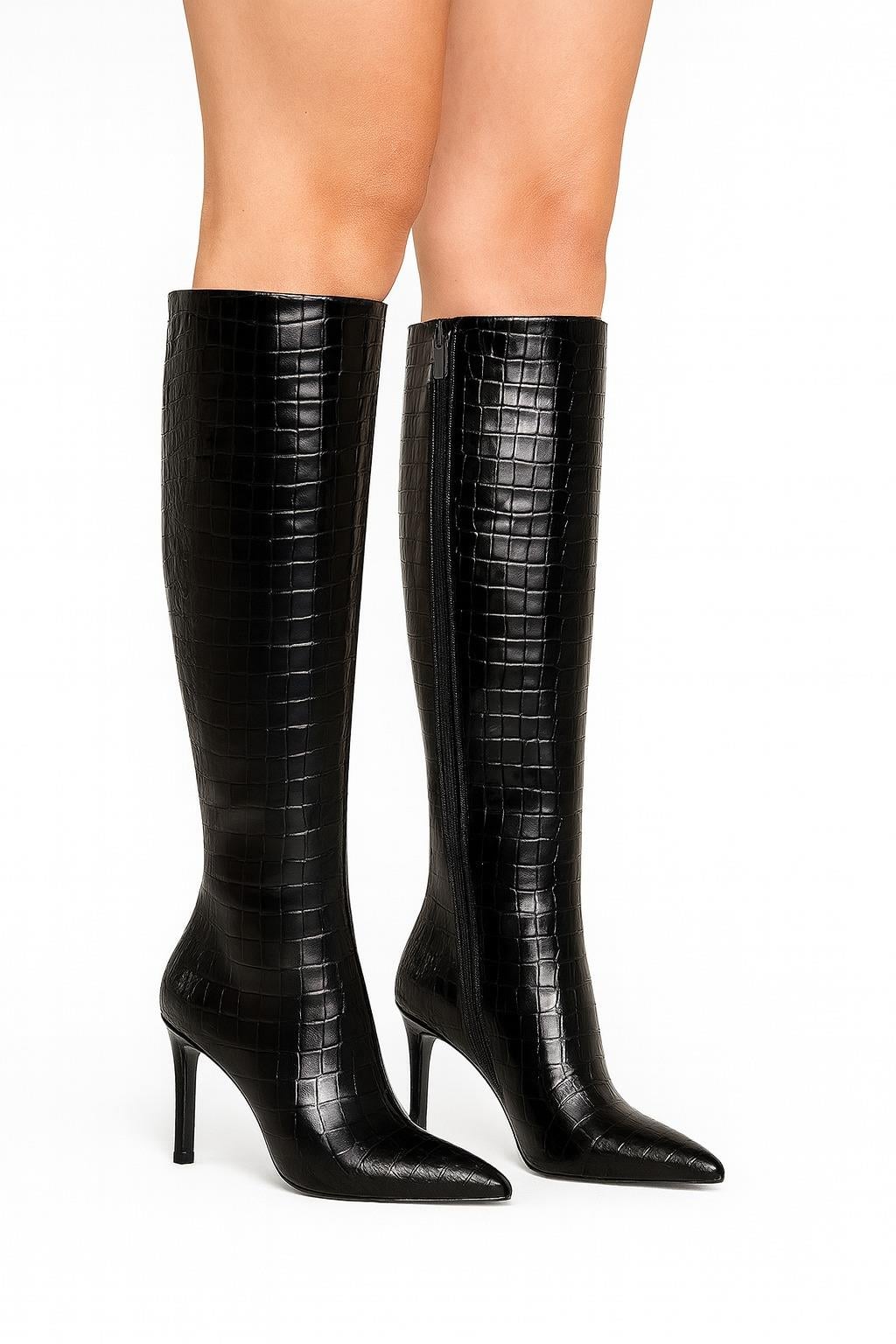 Leona Çizme Siyah - Topuklu Çizme