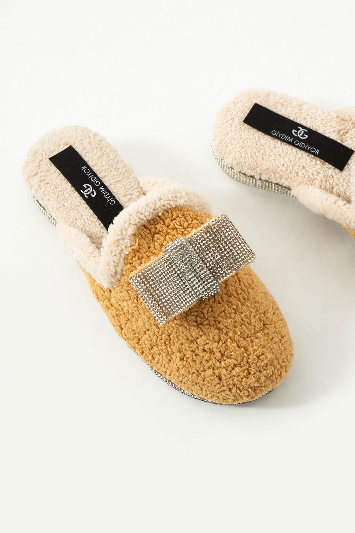 Libra Özel Tasarım Terlik Kahverengi - WOMAN SHOES