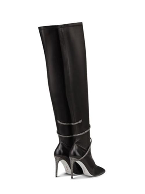 Lidya Knee-High  Long Boot Black - Topuklu Çizme