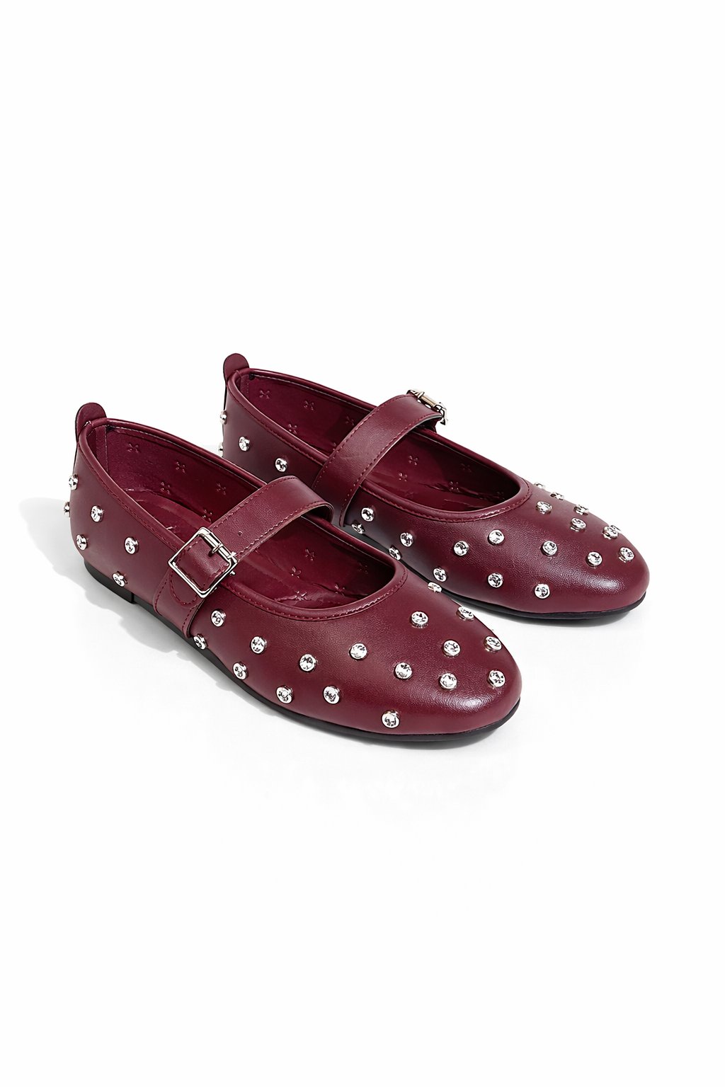 Lily Babet Bordo - Düz Babet