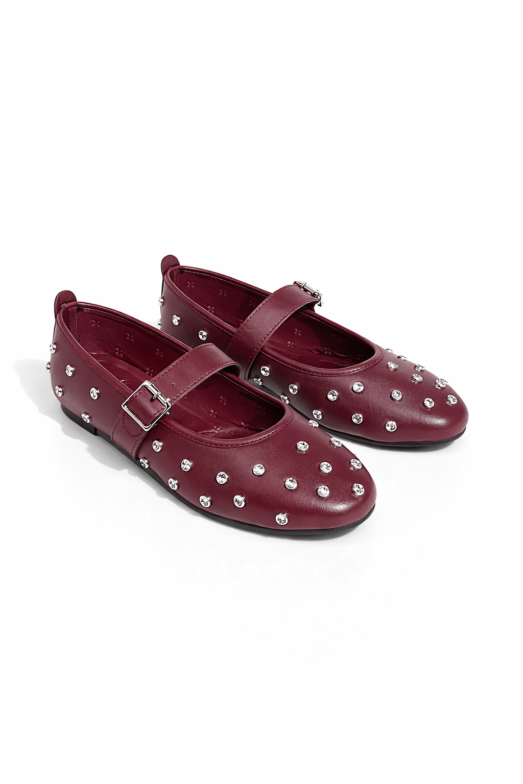 Lily Babet Bordo - Düz Babet