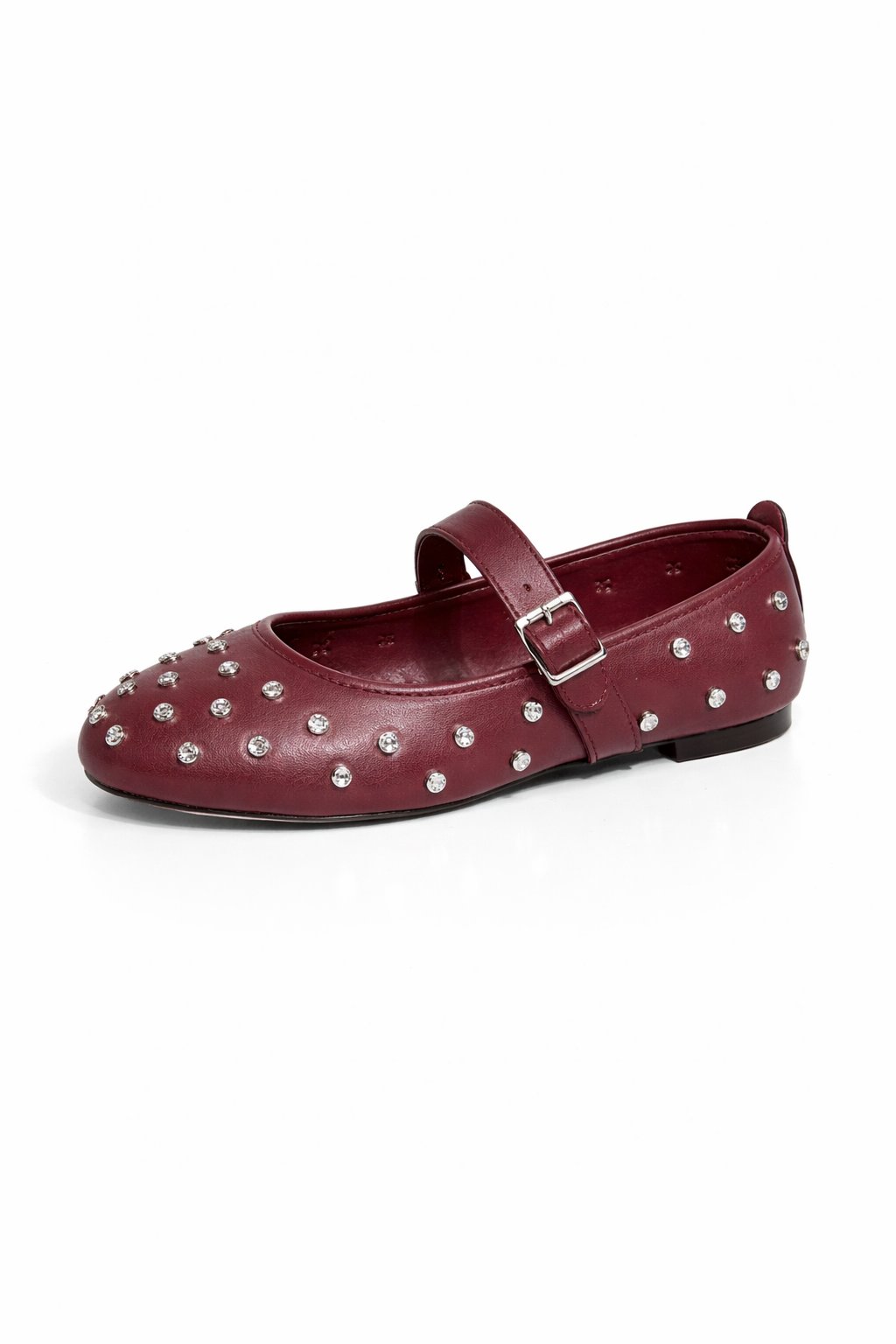 Lily Babet Bordo - Düz Babet
