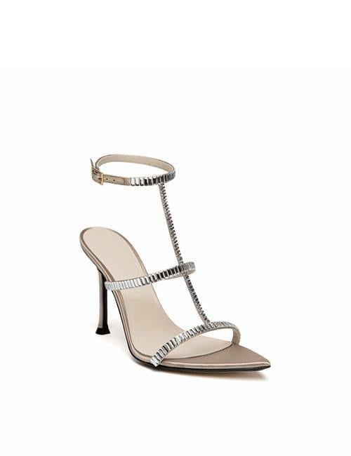 Livra Kristal Taşlı Topuklu Ayakkabı Nude - KADIN AYAKKABI