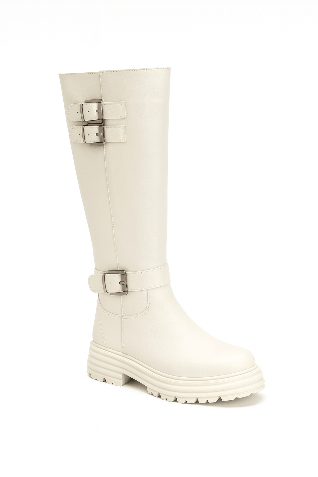 Luccy Diz Altı Uzun Çizme Krem - WOMAN SHOES