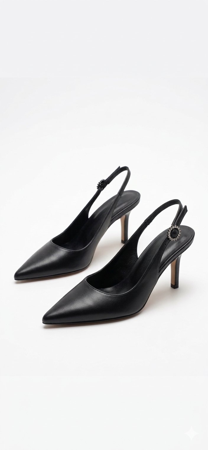 Lunera Ivory Stiletto Siyah - Stiletto