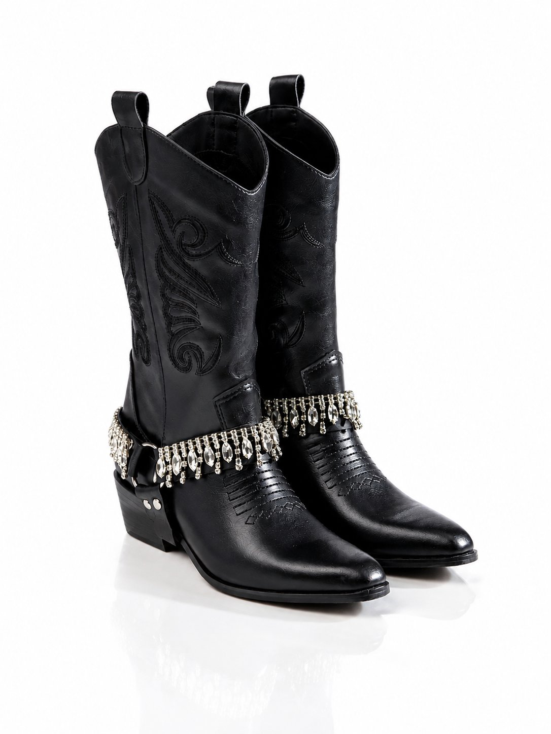 Lusso Kovboy Çizme Siyah - Cowboy Çizme