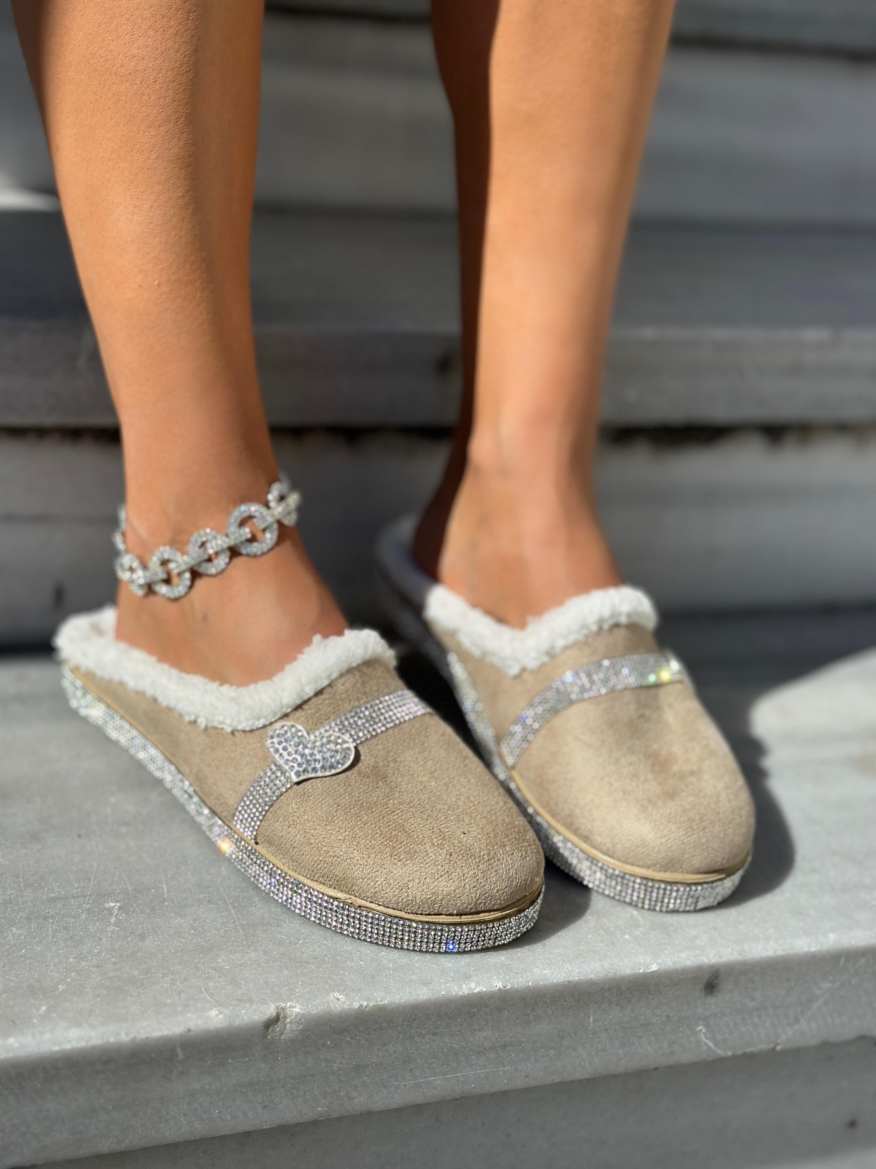 Luvi Süet Terlik Bej - KADIN AYAKKABI