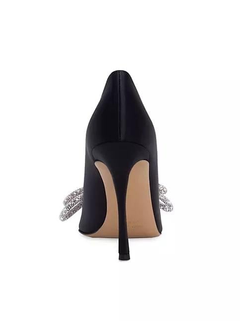 Mache Kristal Taşlı Stiletto Siyah - KADIN AYAKKABI