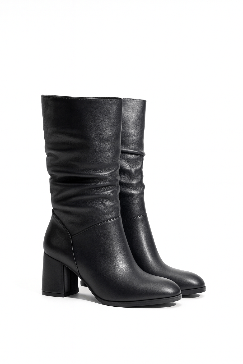 Madrel Hakiki Deri Bot Siyah - Topuklu Çizme