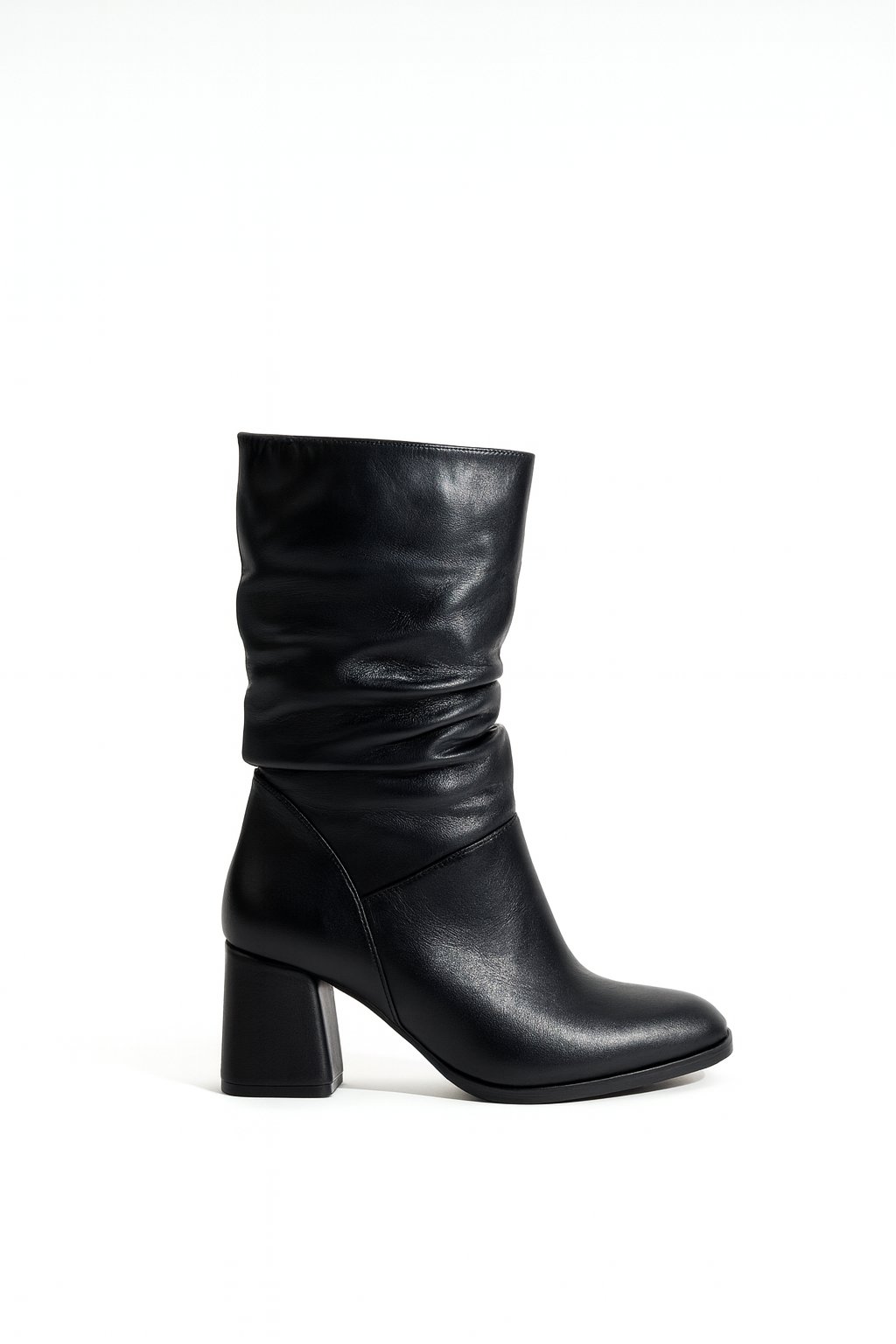 Madrel Hakiki Deri Bot Siyah - Topuklu Çizme