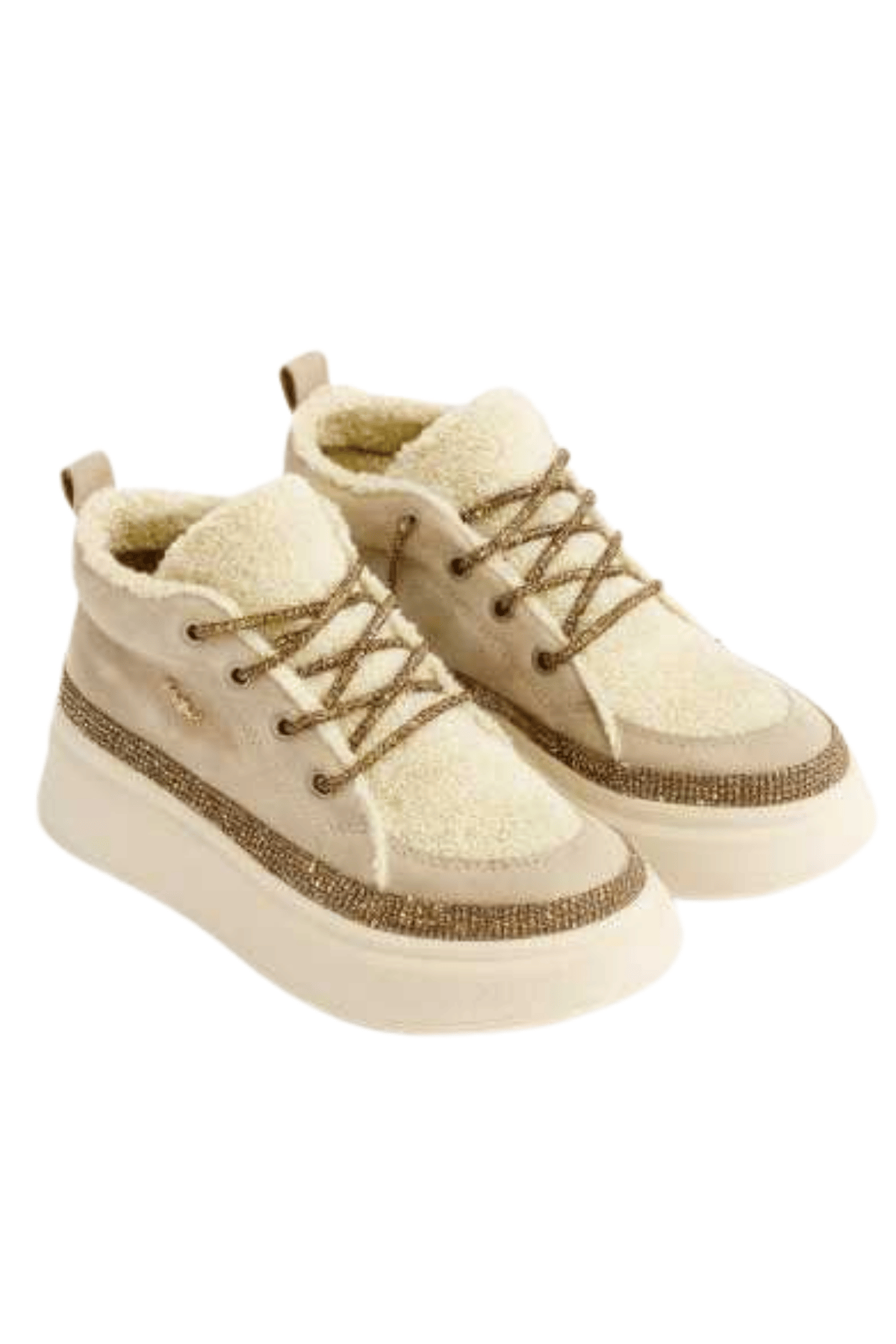 Mihali Peluş Spor Ayakkabı Bej - Spor Ayakkabı