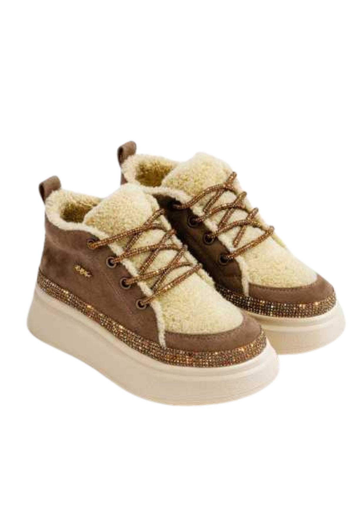 Mihali Peluş Spor Ayakkabı Kahverengi - Spor Ayakkabı