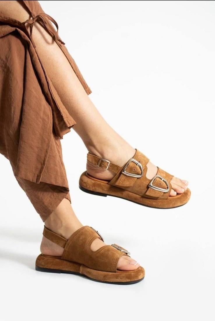 Milem Deri Sandalet Taba - WOMAN SHOES