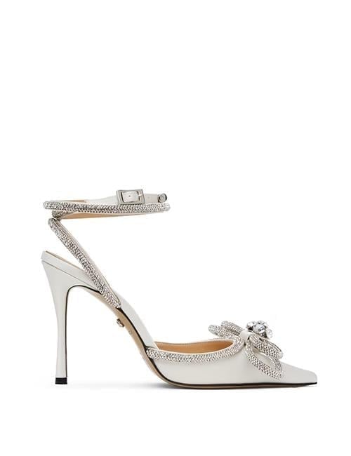 Moche Kristal Taşlı Stiletto Beyaz - Stiletto