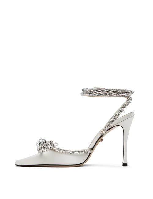 Moche Kristal Taşlı Stiletto Beyaz - Stiletto