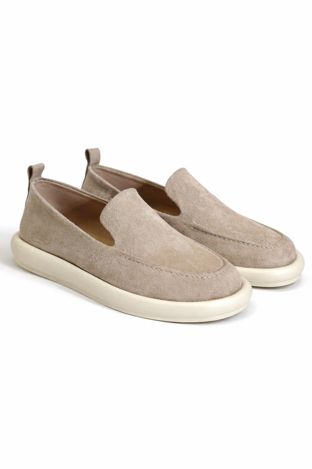 Monako Soft Süet Loafer Bej - Loafer