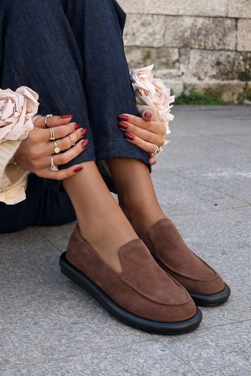 Monako Soft Süet Loafer Taba - Loafer