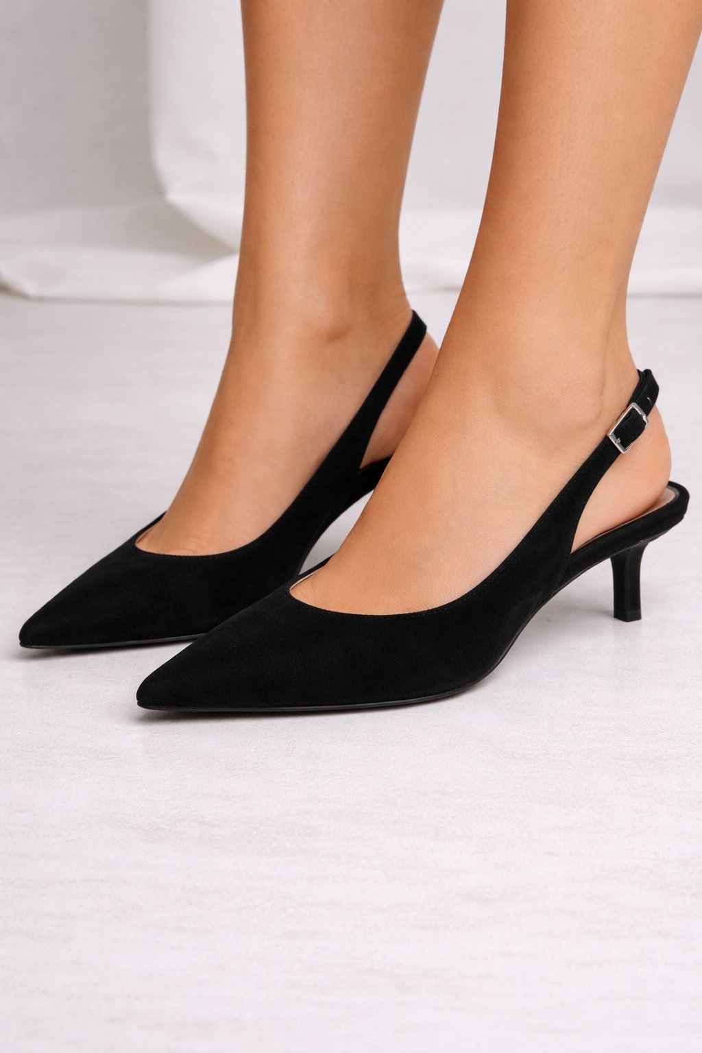 More Süet Stiletto Siyah - 