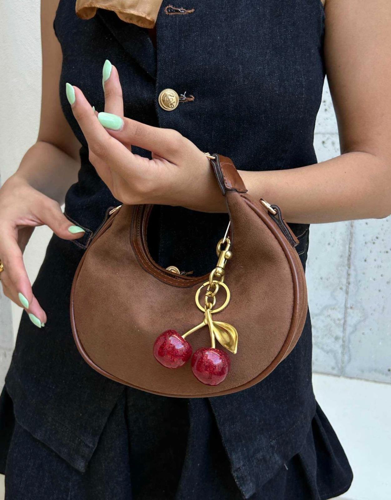 Morello Süet Çanta Taba - 