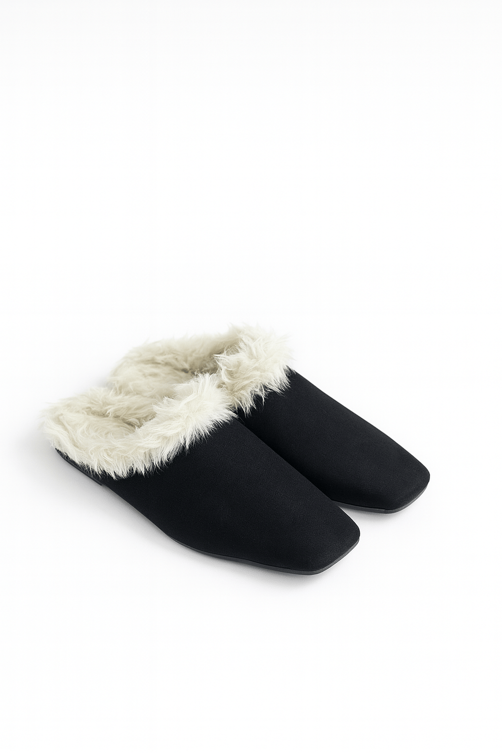 Mossie Süet Terlik Siyah - Kışlık Terlik