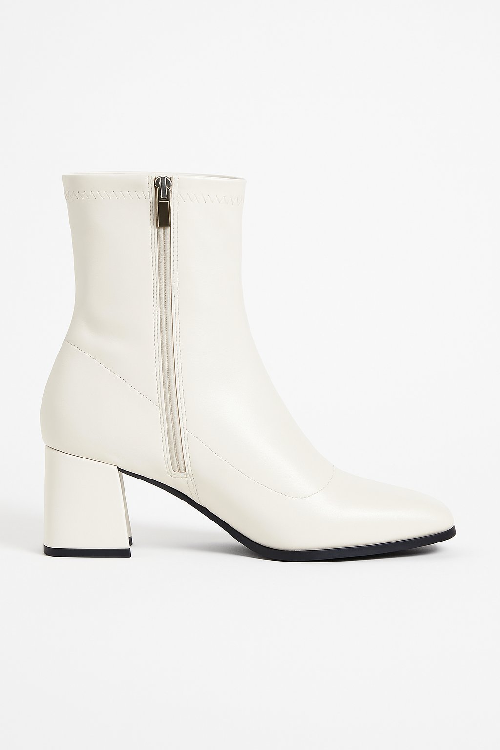 Mouni Deri Bot Bej - Topuklu Bot