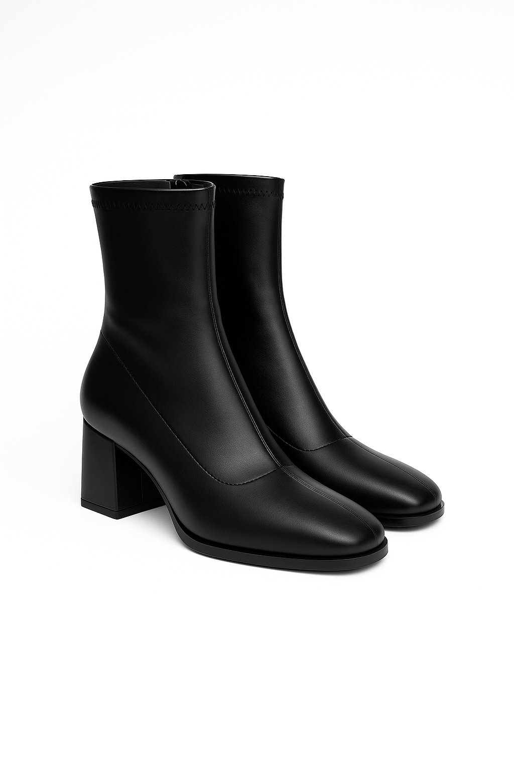 Mouni Deri Bot Siyah - Topuklu Bot