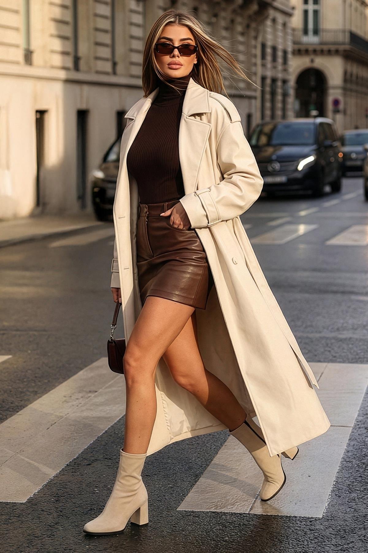 Mouni Süet Bot Bej - Topuklu Bot