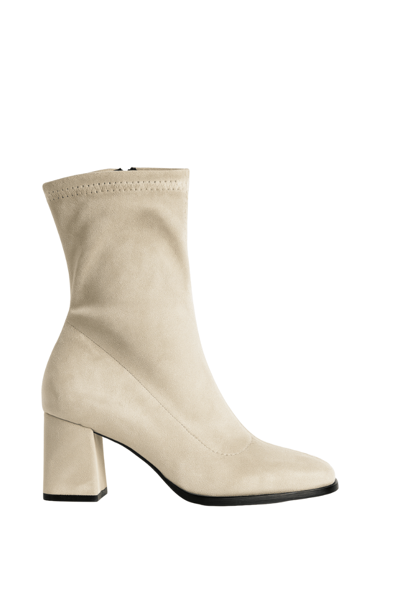 Mouni Süet Bot Bej - Topuklu Bot