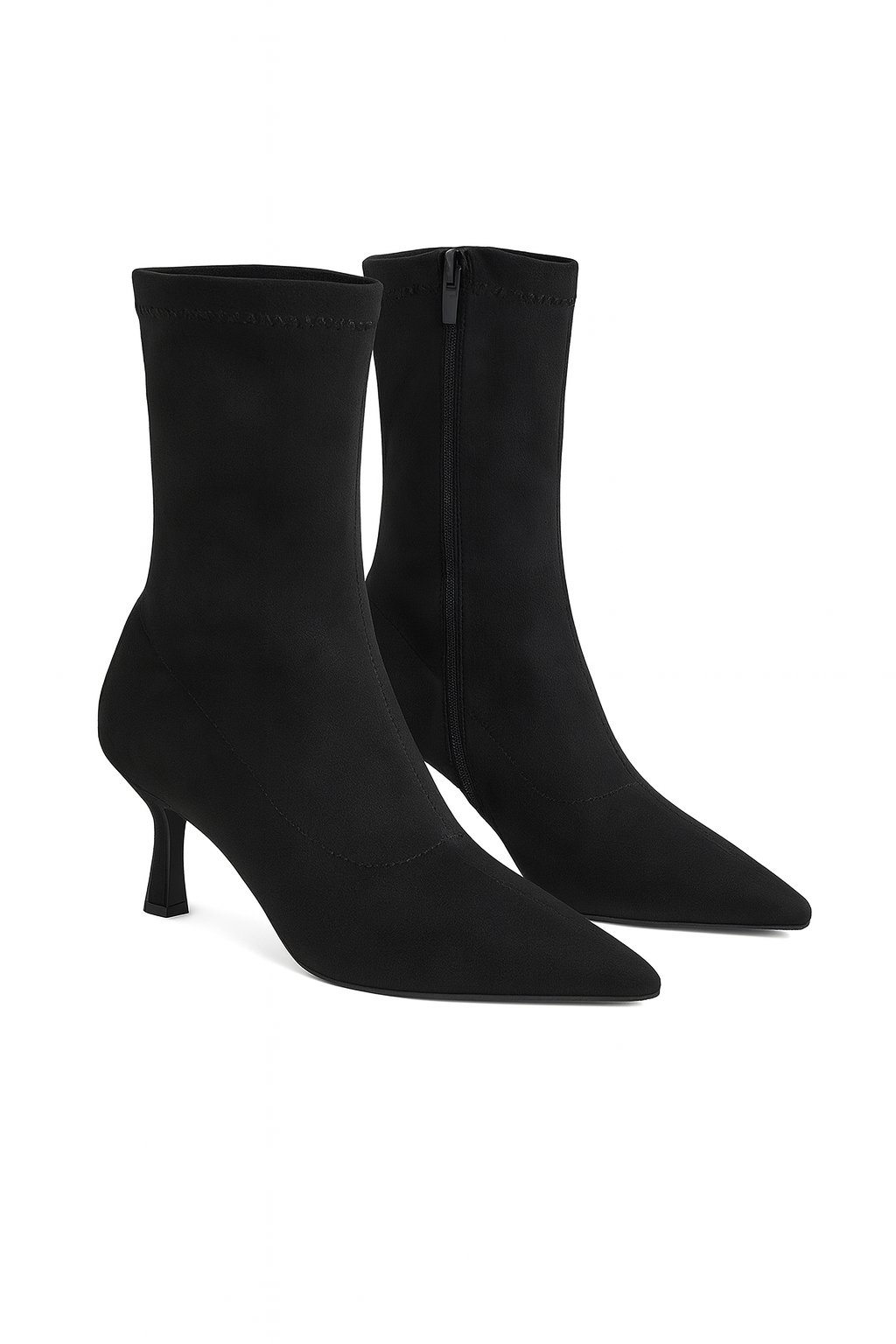 Mouni Süet İnce Topuk Bot Siyah - 