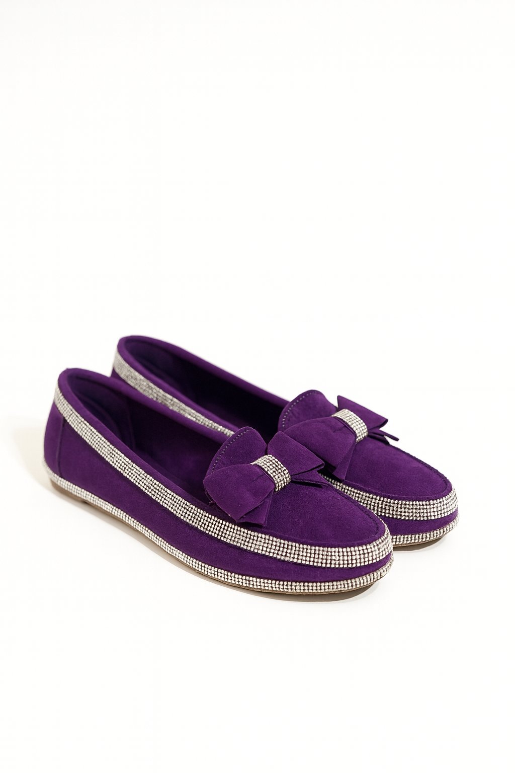 Mustang Süet Babet Mor - Düz Babet