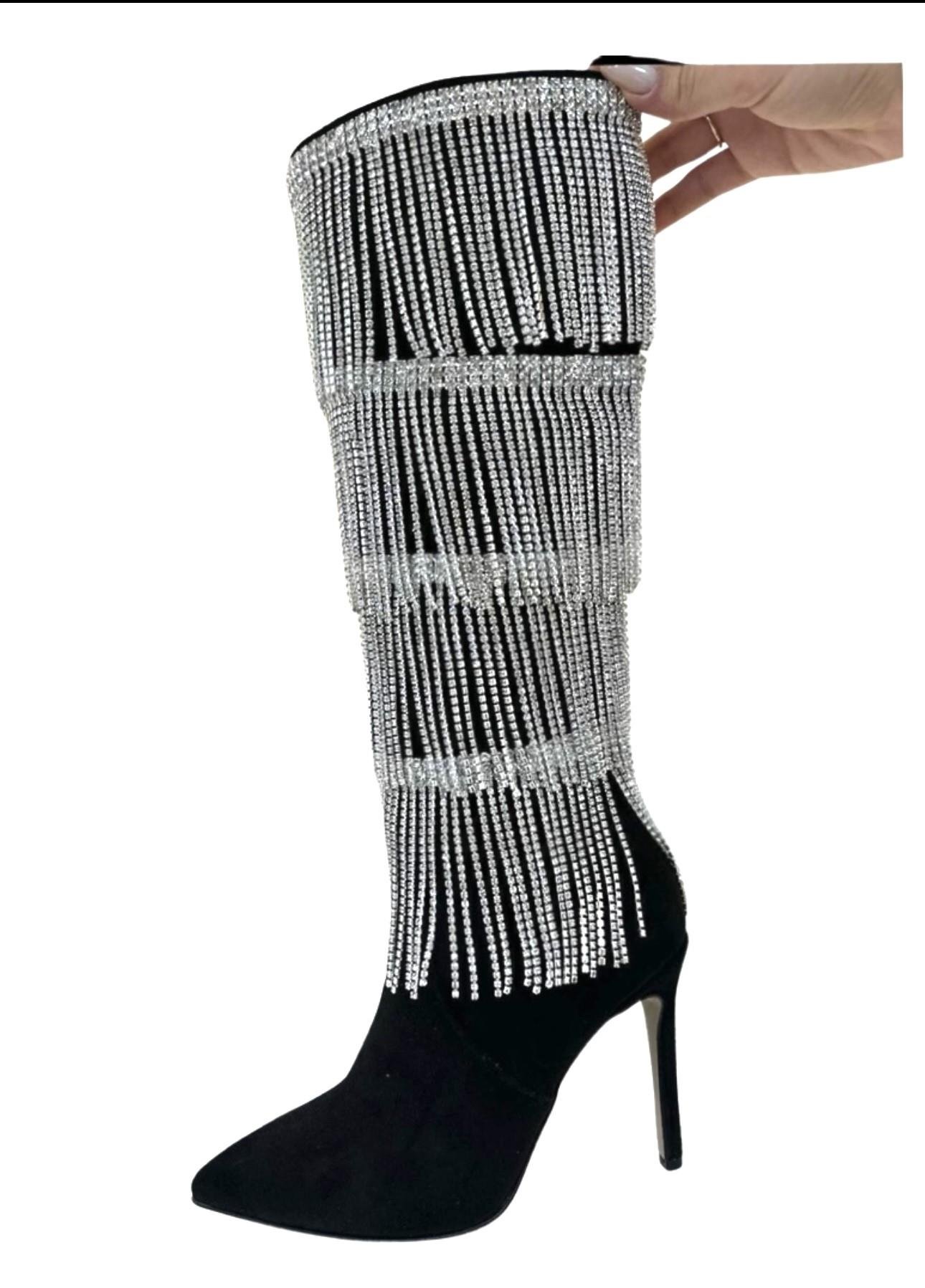 Naomi Süet Çizme Siyah - KADIN AYAKKABI