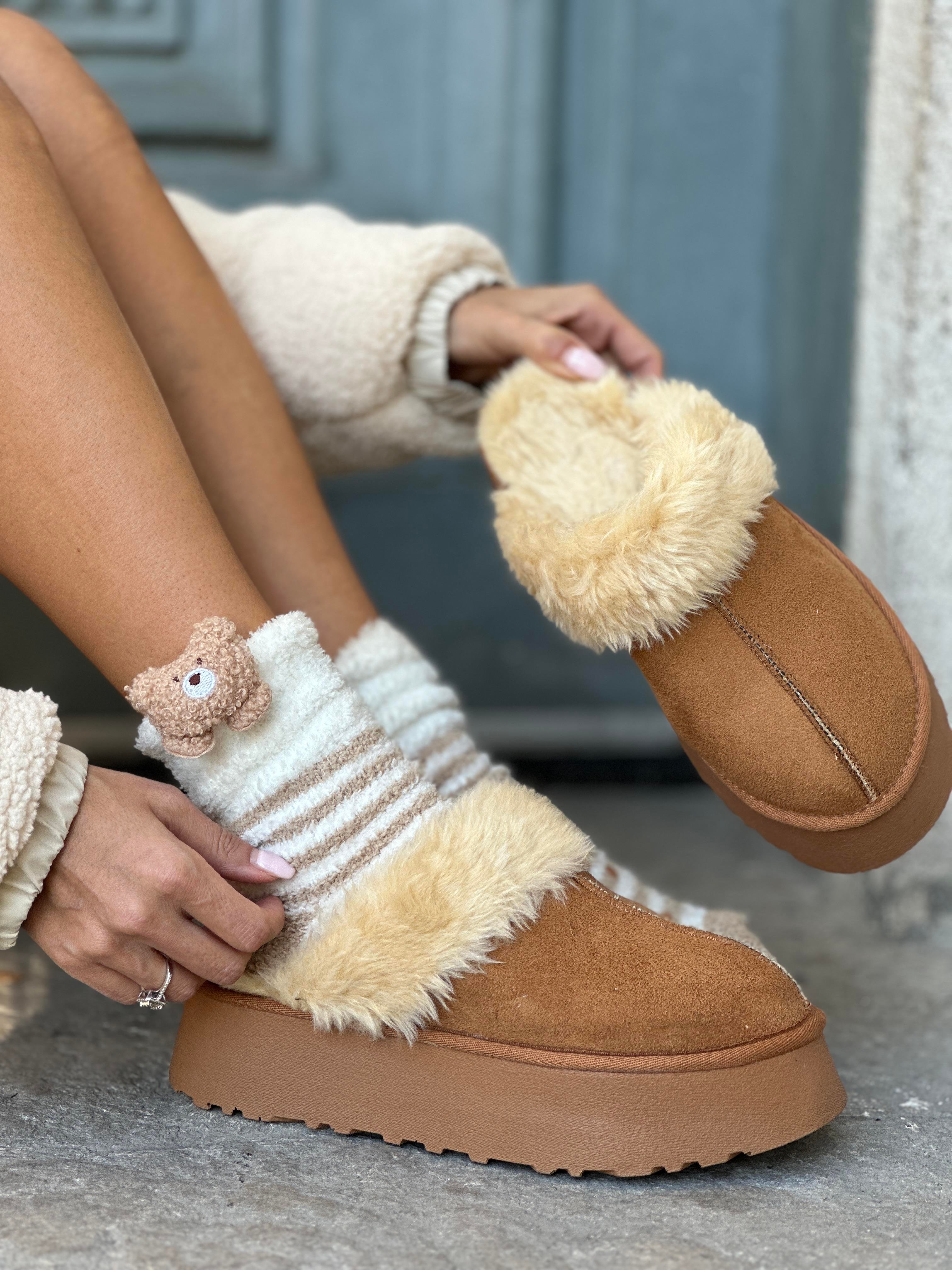 Nazzy Terlik Kahverengi - WOMAN SHOES