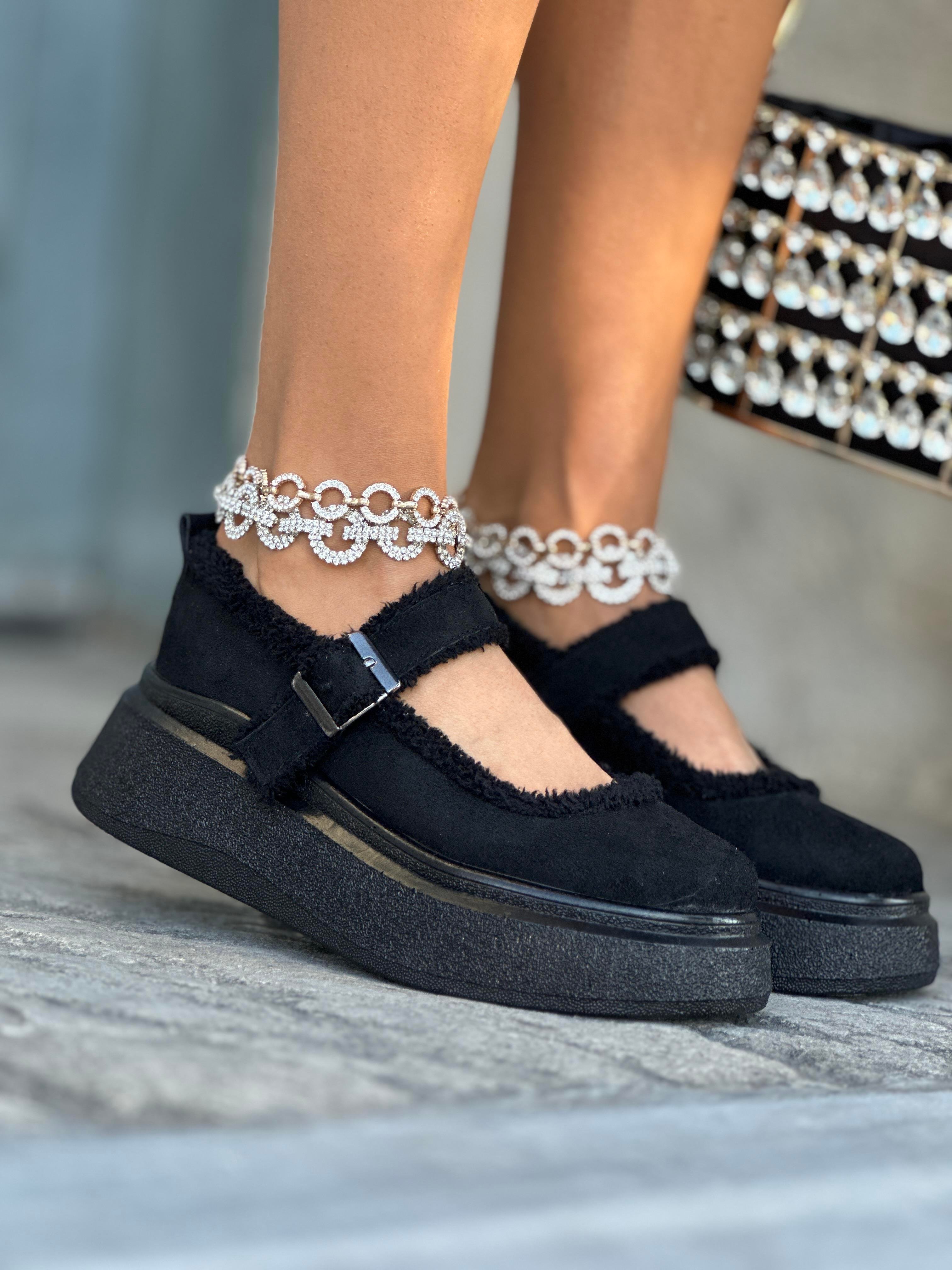 Nella Süet Loafer Siyah - KADIN AYAKKABI