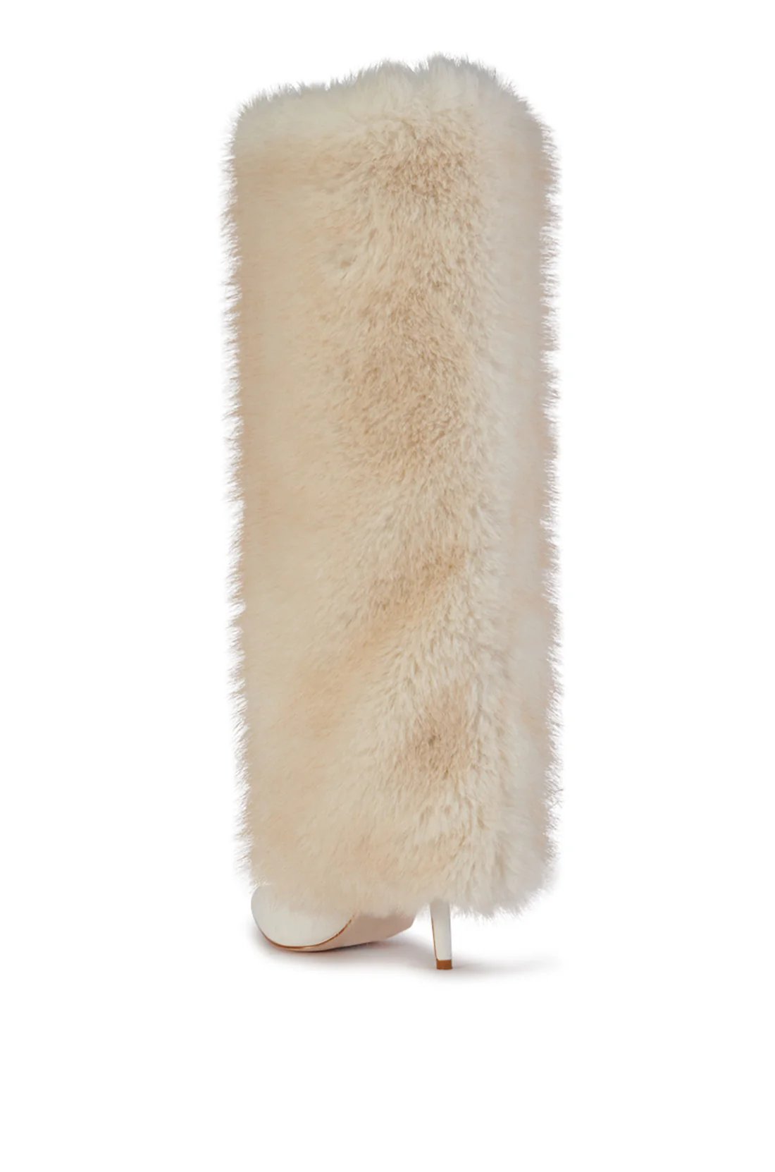 Nery Tüylü Çizme Beyaz - LONG BOOTS